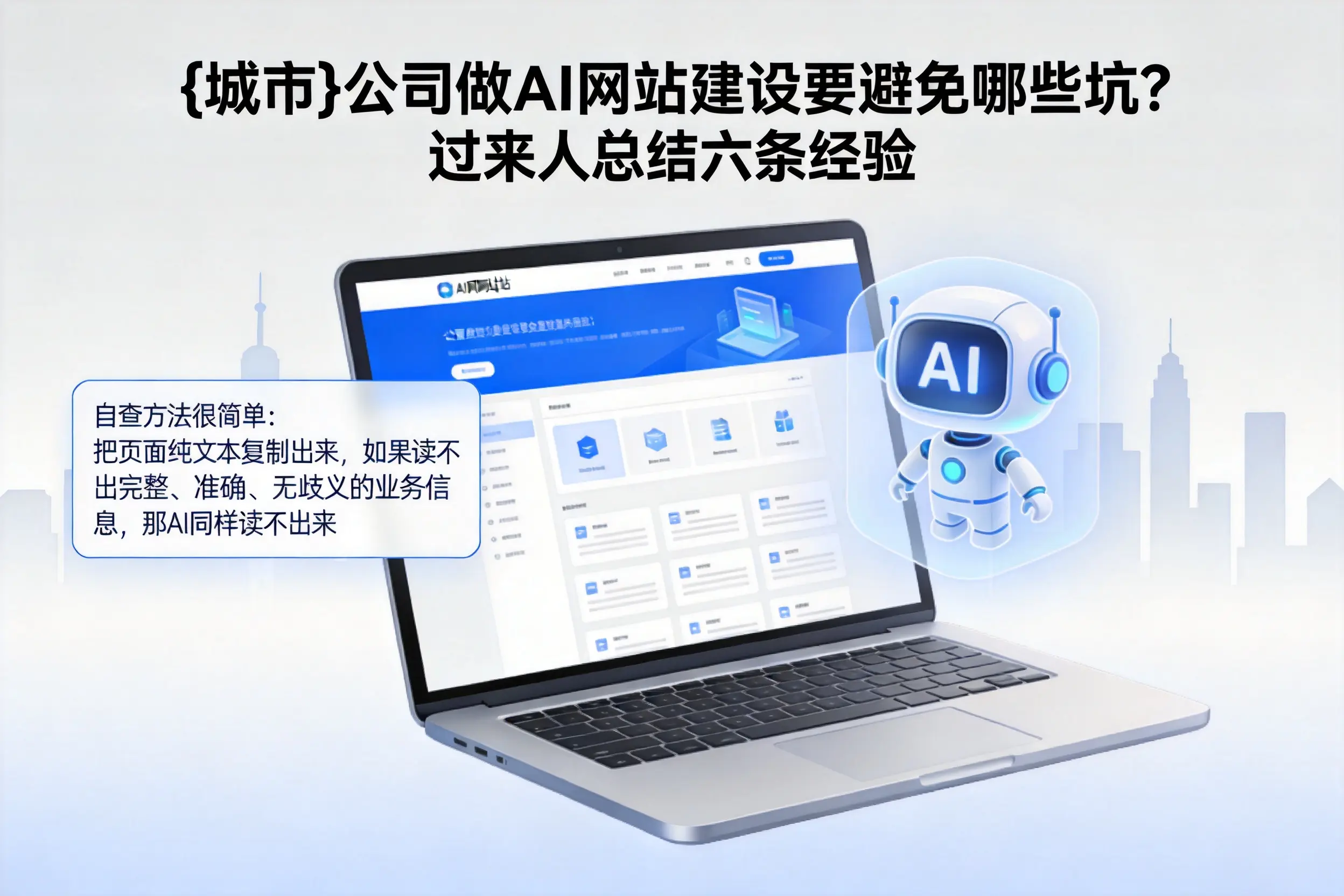 昆玉公司做AI网站建设要避免哪些坑？过来人总结六条经验