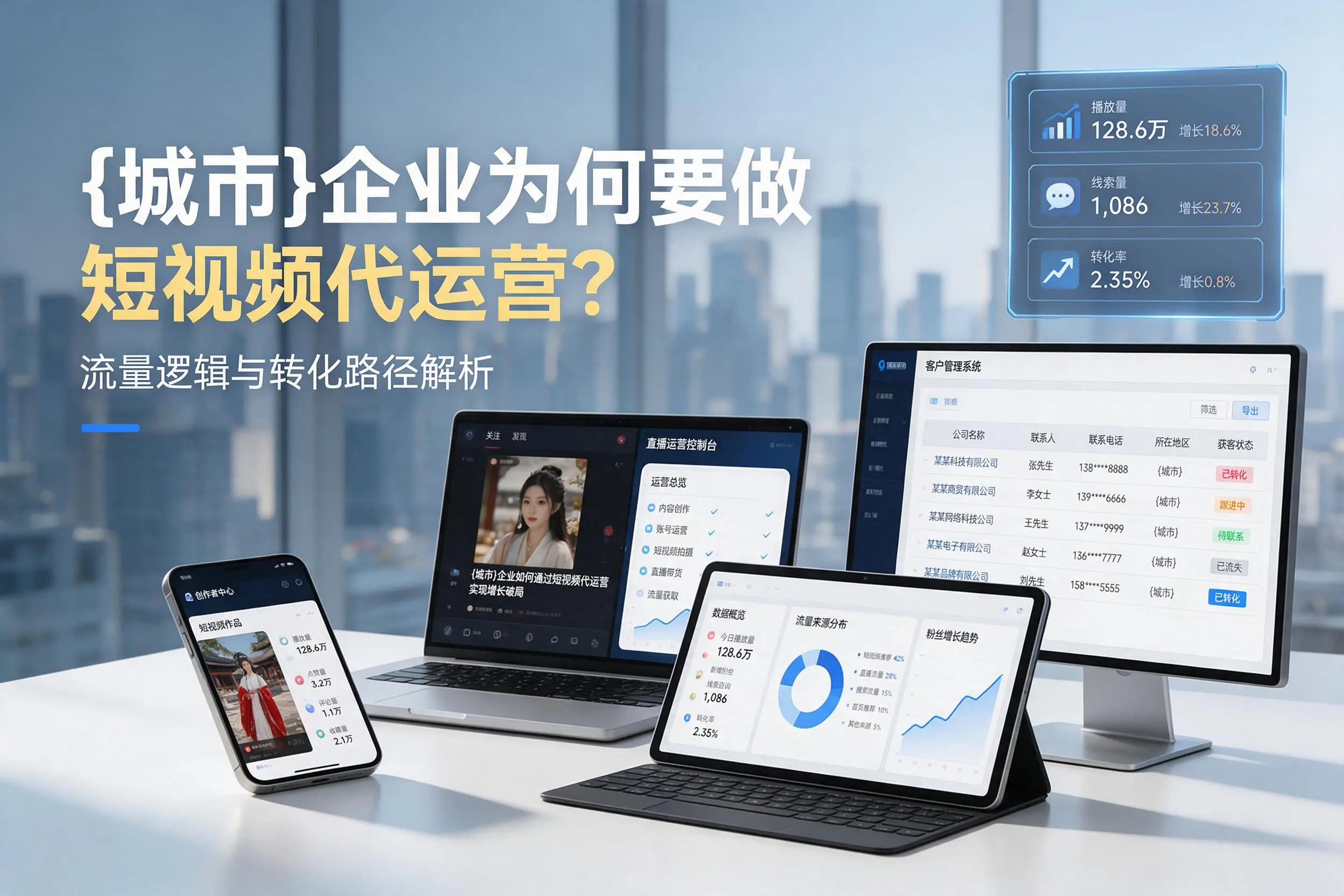 昆玉企业为何要做短视频代运营?流量逻辑与转化路径解析