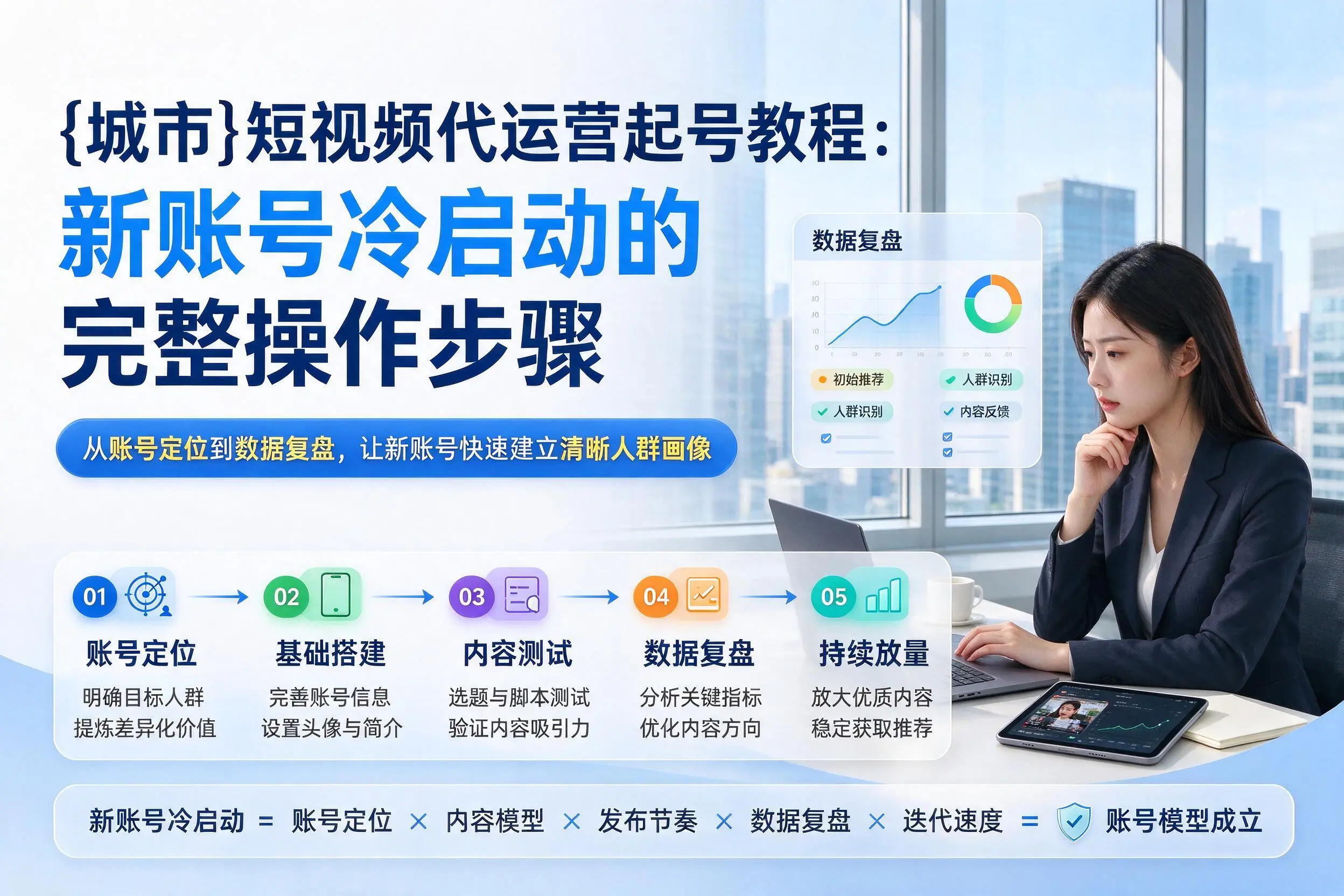 昆玉短视频代运营起号教程：新账号冷启动的完整操作步骤
