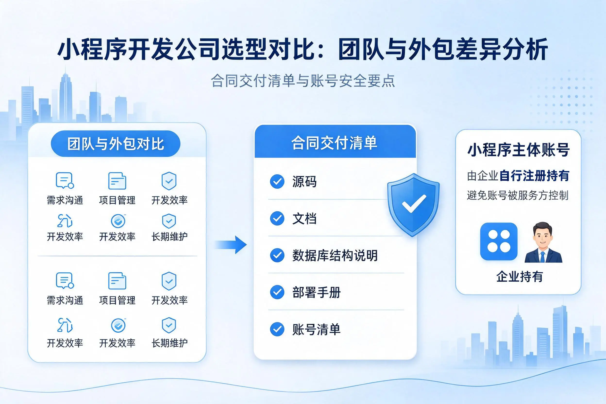 昆玉小程序开发公司选型对比：团队与外包差异分析
