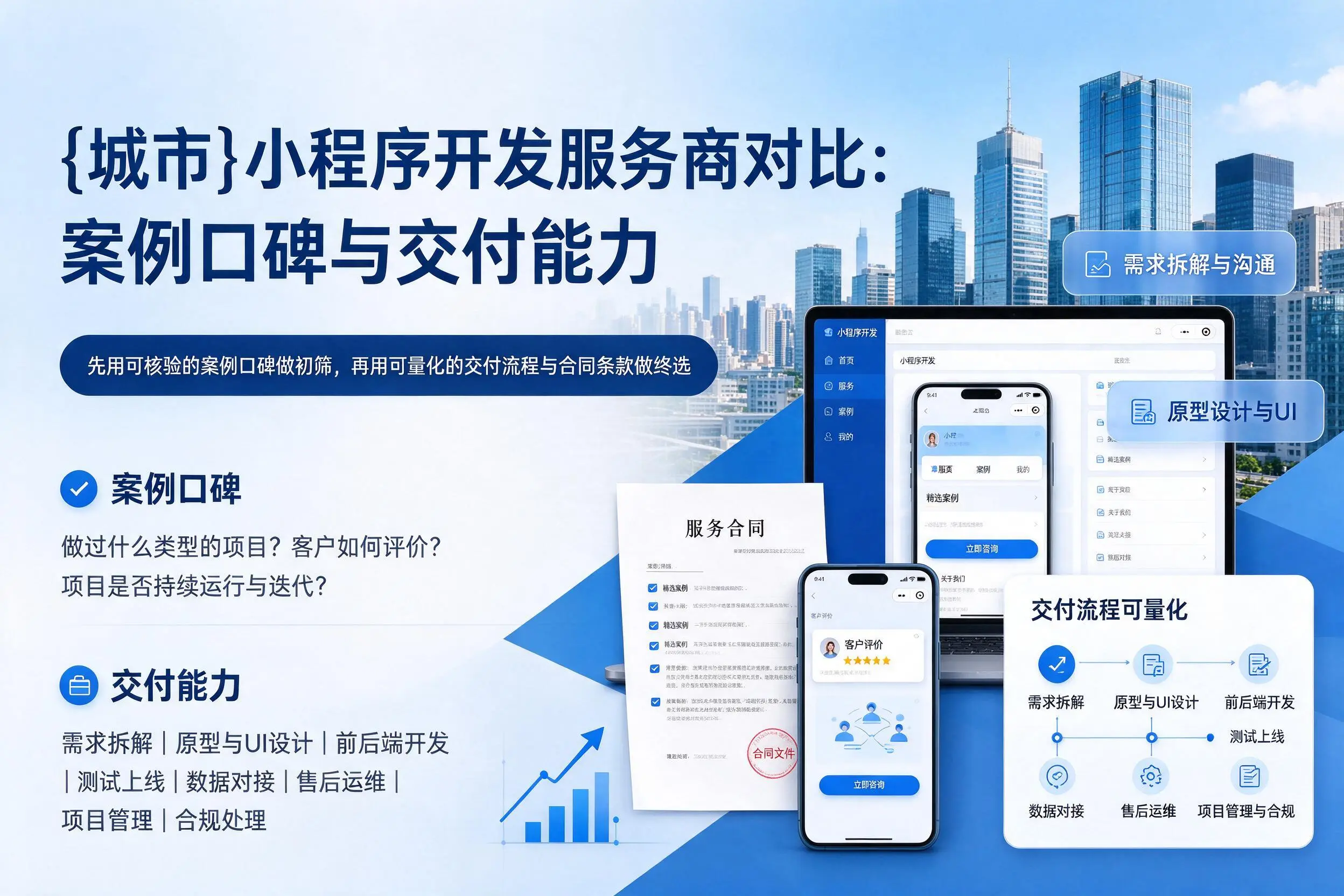 昆玉小程序开发服务商对比：案例口碑与交付能力
