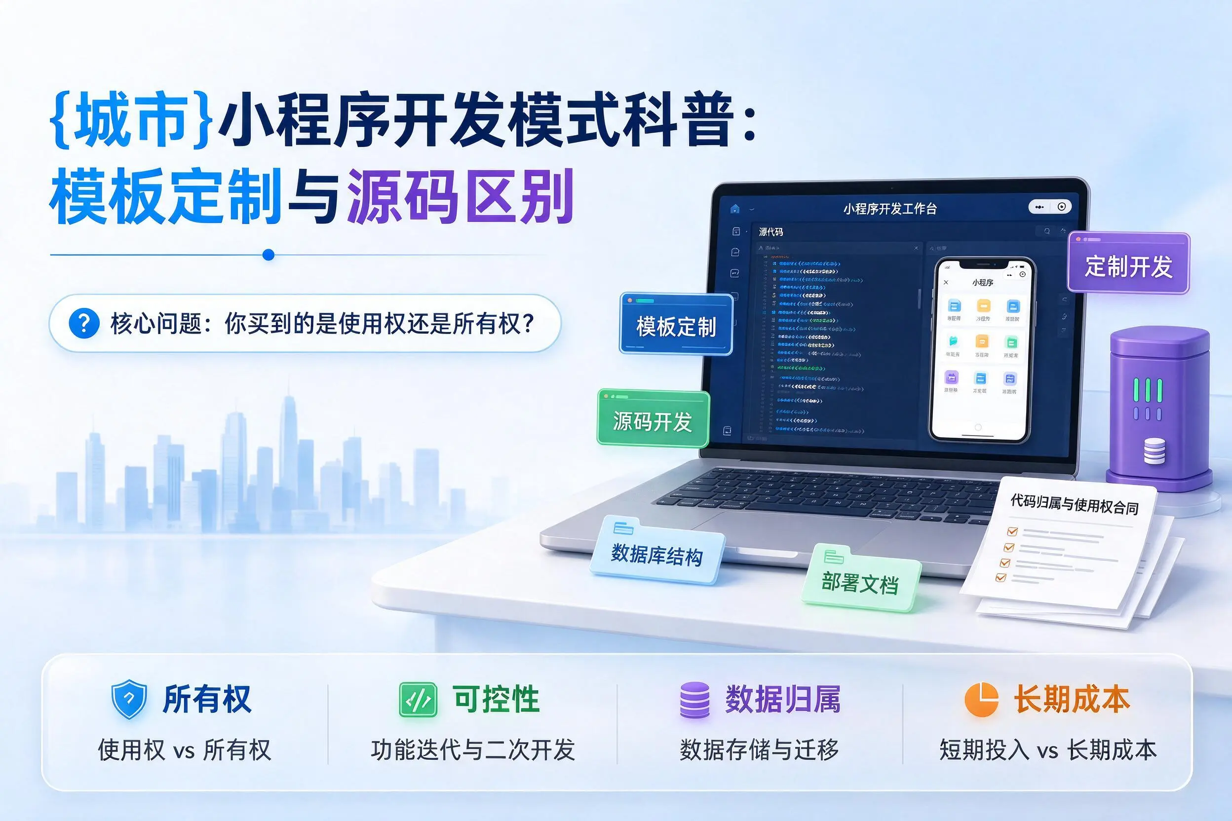 昆玉小程序开发模式科普：模板定制与源码区别