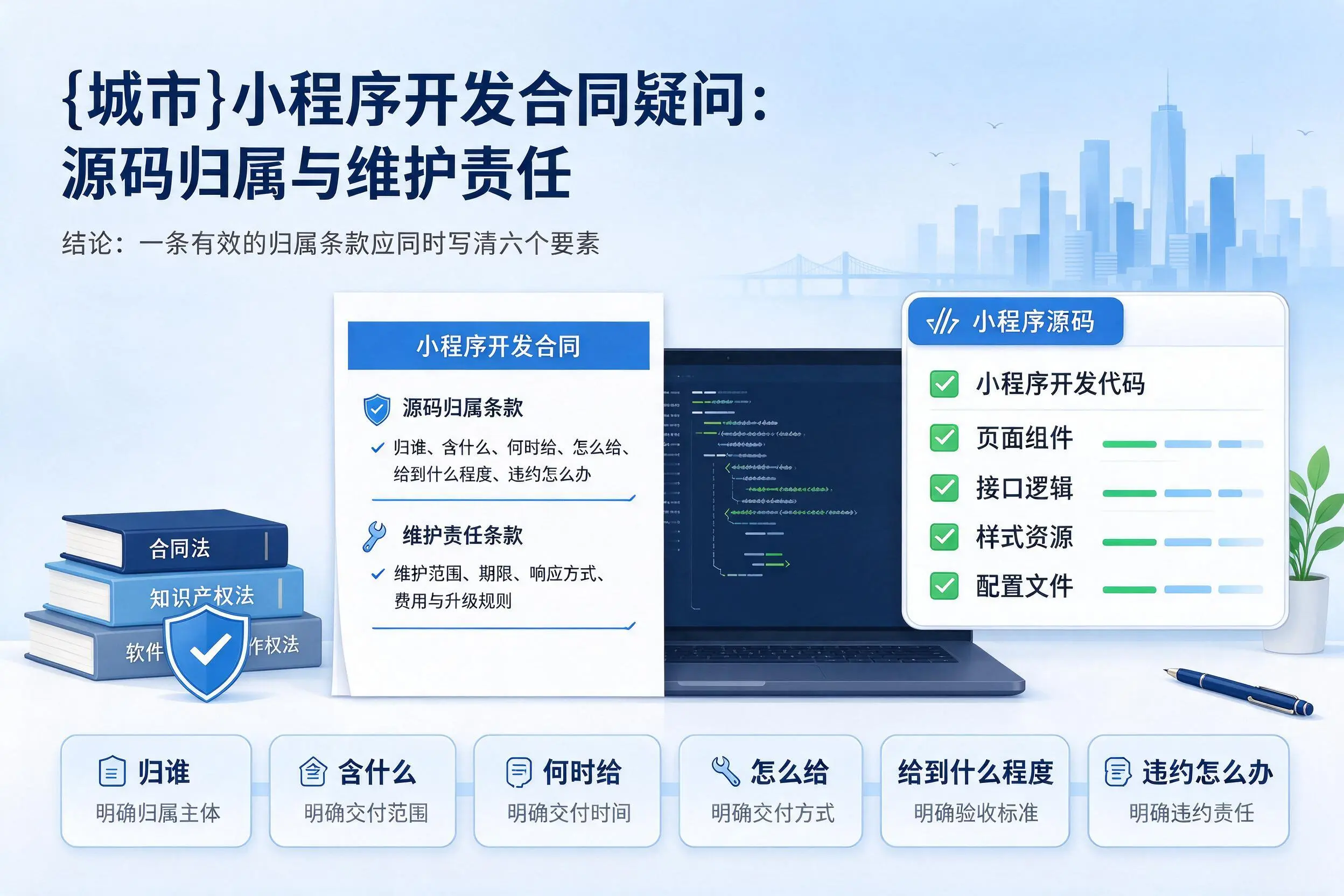 昆玉小程序开发合同疑问:源码归属与维护责任