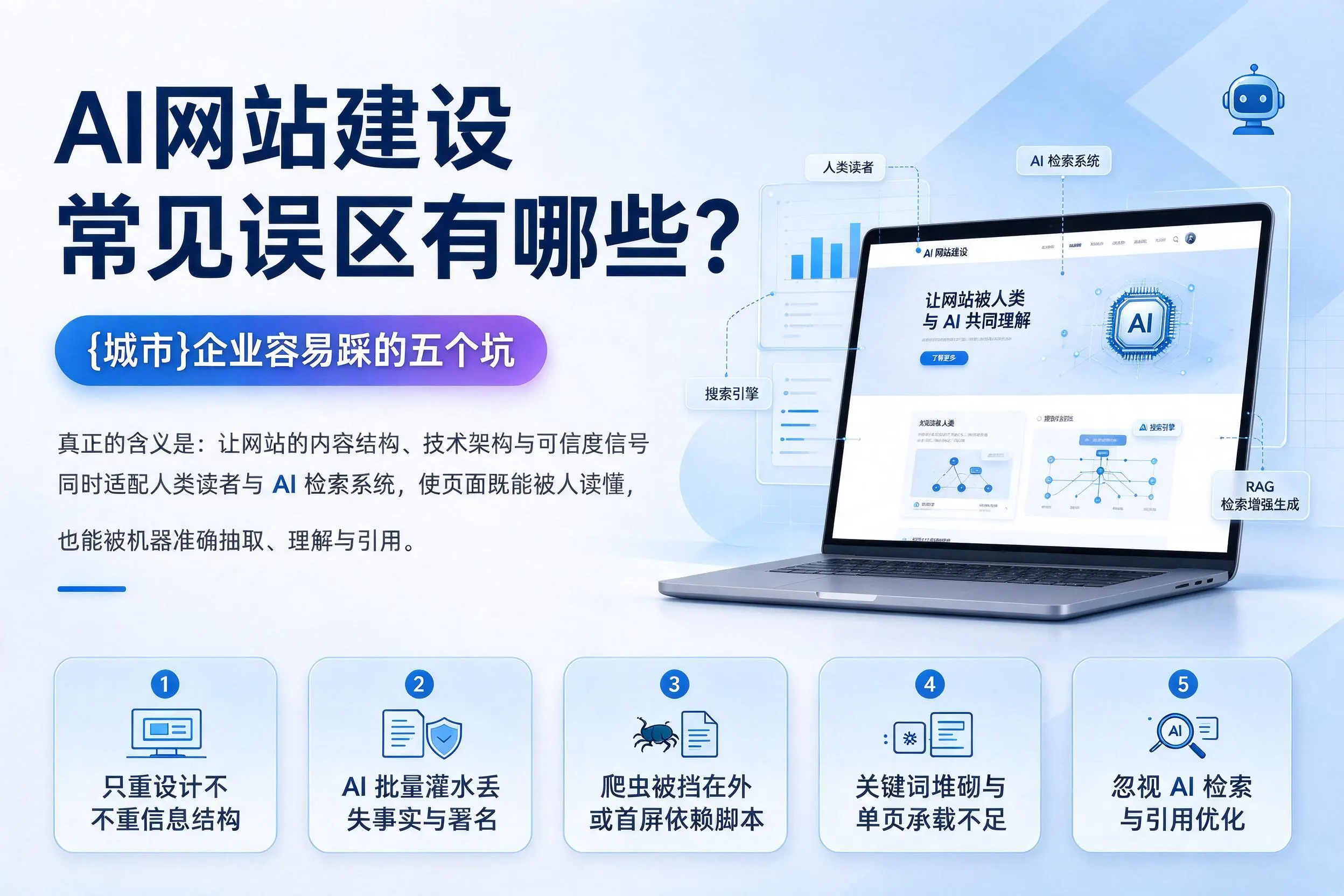 AI网站建设常见误区有哪些？昆玉企业容易踩的五个坑