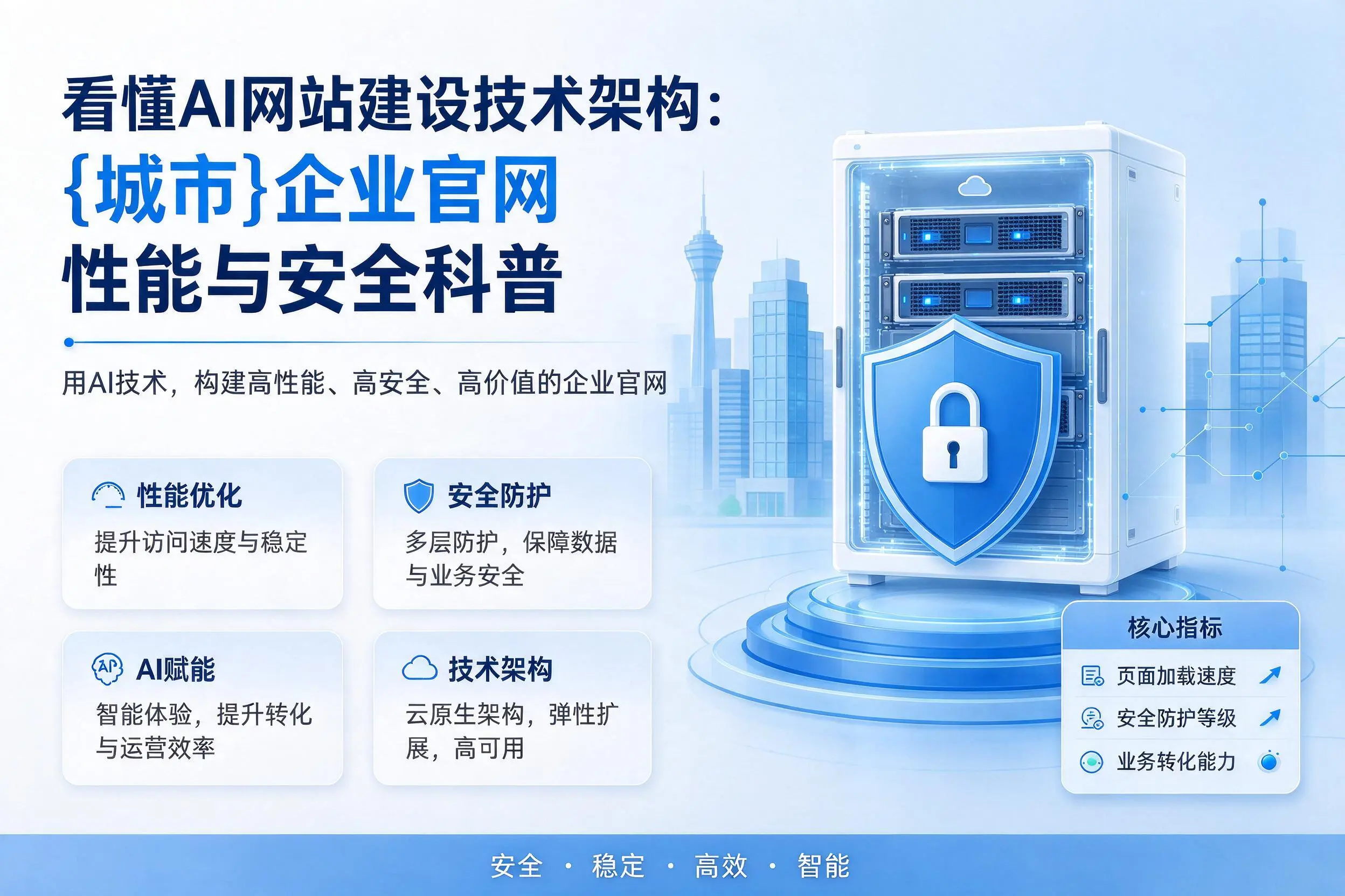 看懂AI网站建设技术架构:昆玉企业官网性能与安全科普