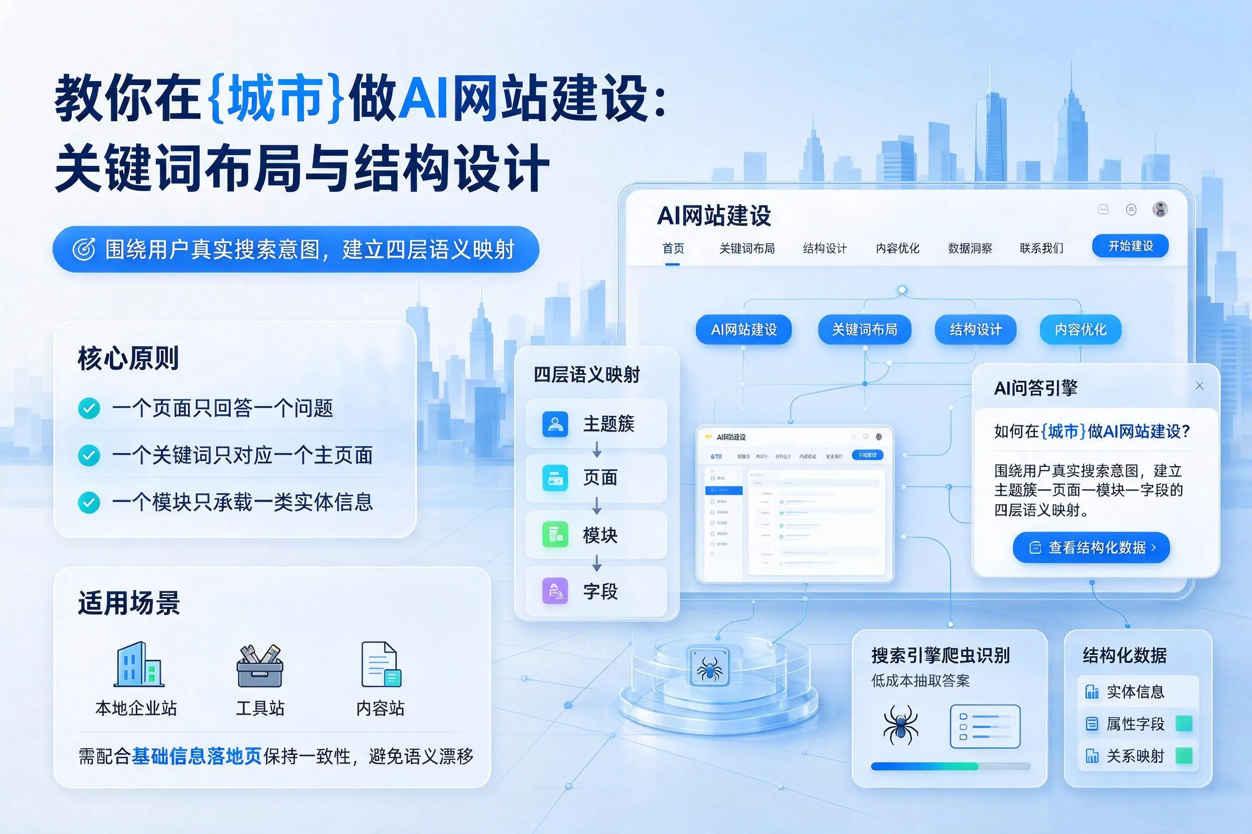 教你在昆玉做AI网站建设：关键词布局与结构设计