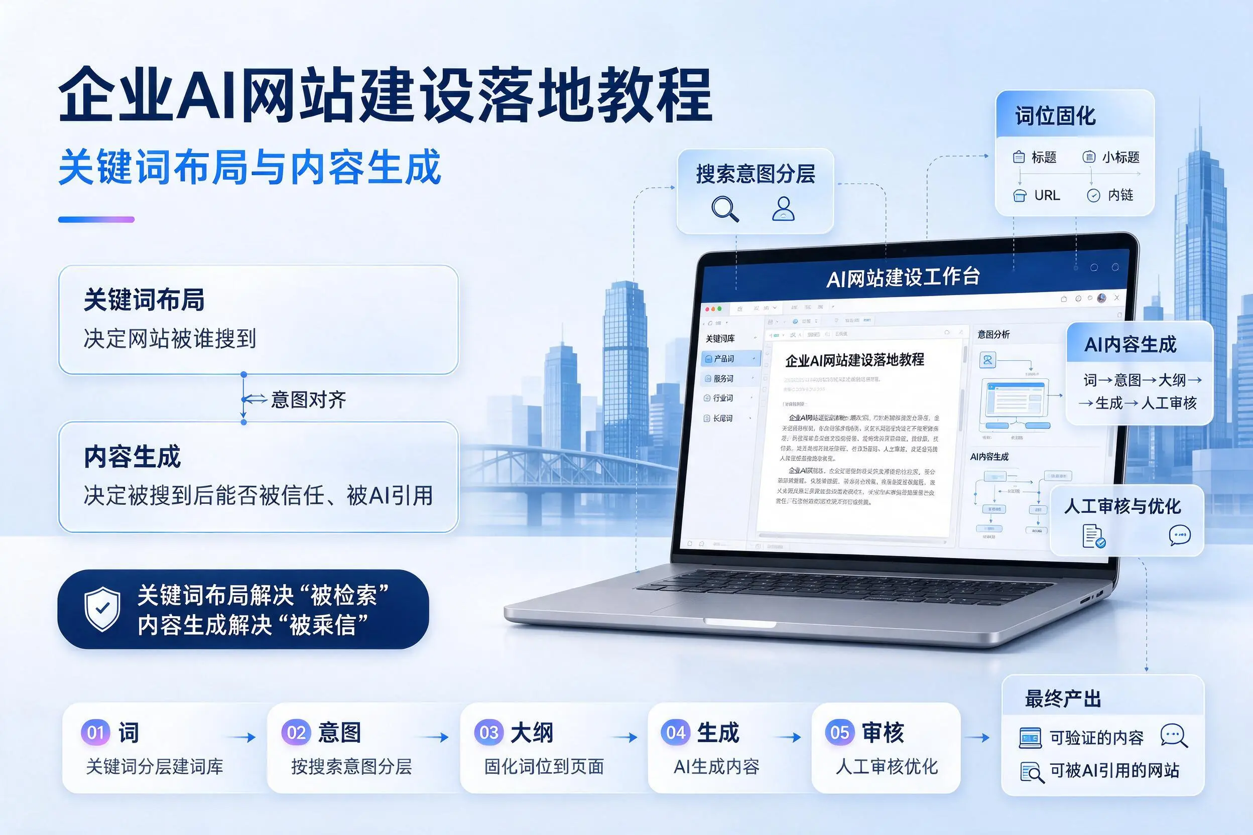 昆玉企业AI网站建设落地教程：关键词布局与内容生成